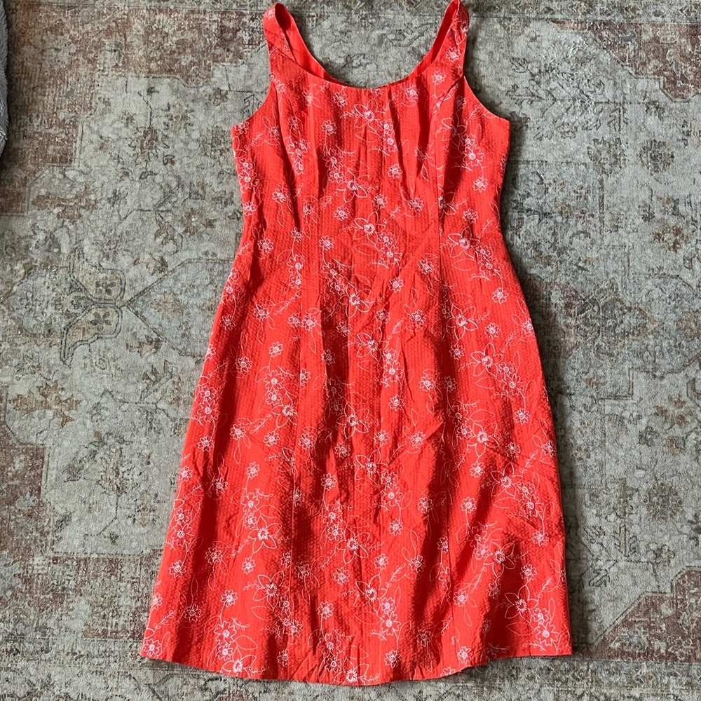 Elegant Red Floral Dress